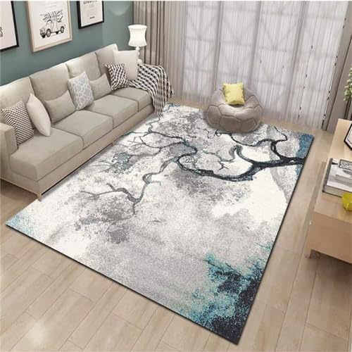 RUGMRZ Tappeto Lavanderia Semplicità geometrica moderna Short Pile antiscivolo e lavabil 160X200CM