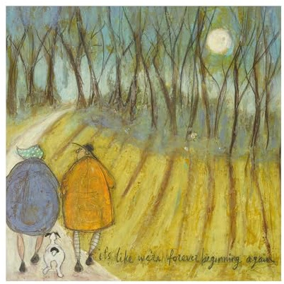 Sam Toft - bedruckt It´s Like We´re Forever Beginning Again (40 cm x 40 cm) (Bunt)
