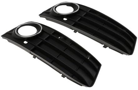 PEXORT 2 Stück schwarzer linker und rechter Stoßstangen-Nebelscheinwerfer-Lampenabdeckungsgrill, for Audi, for A4 A4L B8 09-12 Nebelscheinwerfer-Grillabdeckung