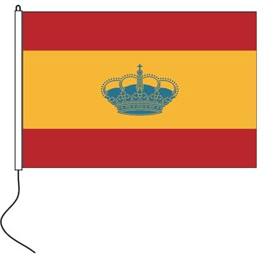 Stormflag Bandera España con Corona cordón 30x45cm Bandera del barco Corona 30x45cm Polyester 110g/m2,en Tela náutico Resistente al Viento