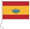 Stormflag Bandera España con Corona cordón 30x45cm Bandera del barco Corona 30x45cm Polyester 110g/m2，en Tela náutico Resistente al Viento