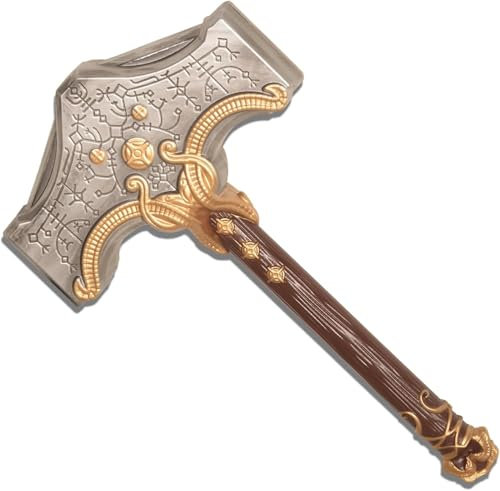 Thors Hammer im Kriegsspiel, 1:1 Cosplay Requisite von Thor, aus PU, für Rollenspiele, Geschenk und Dekoration.