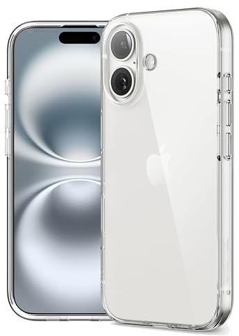 MAXIMUM RANGE E-SELLERS Case Compatible with iPhone 16 Plus 6.7 Non-Yellowing Shockproof Phone Cover, Flexible, Slim Fit Anti-Scratch Case Clear