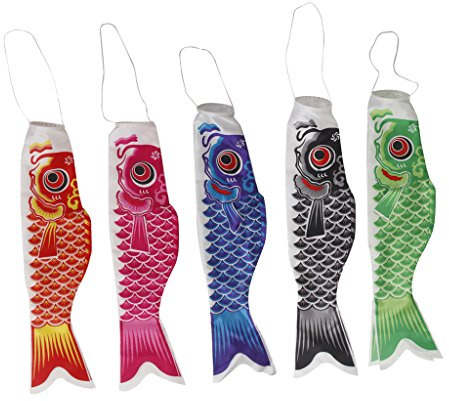 Courtieyeardceastea 55–150 cm, verschiedene japanische Windsack, Karpfen, Flagge, Koi, Nobori, Segelfisch, 55 cm, Blau
