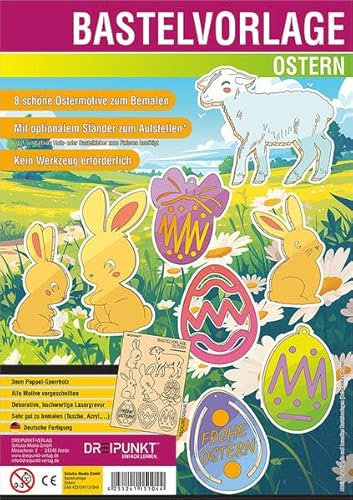 Bastelvorlage Ostern: 8 schöne Ostermotive zum Bemalen