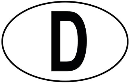 Dykgraaf Deutschland D Aufkleber Länderkennzeichen oval Sticker Auto Motorrad LKW Boot Anhänger BRD Bundesrepublik KFZ
