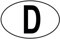 Dykgraaf Deutschland D Aufkleber Länderkennzeichen oval Sticker Auto Motorrad LKW Boot Anhänger BRD Bundesrepublik KFZ