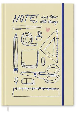 Eine der Guten Tagebuch - A5 Notizbuch Journal für Erwachsene und Teenager, 92 Seiten liniert, Hardcover mit Gummi, FSC Papier, Gelb Blau Rosa, Herz