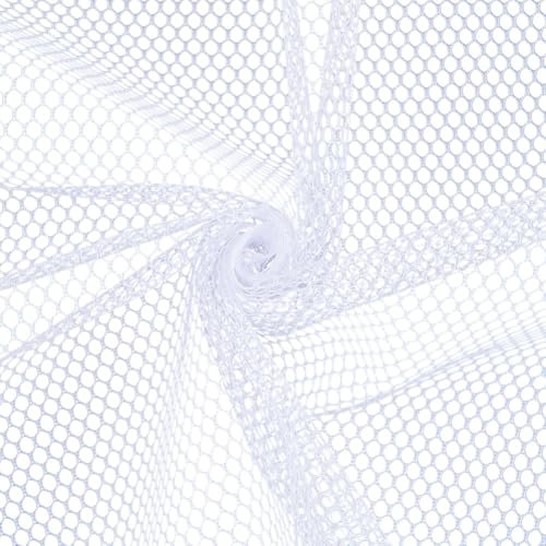CABODYALS Tela de Malla Blanca de 1 5 m de Largo Y 75cm de Ancho Transpirable Transparente por Yarda de Poliéster para Costura Accesorios de Ropa Decoración del Hogar Bolsas de Compras Y Manualidades