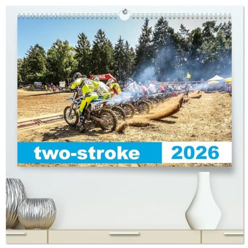 two stroke (hochwertiger Premium Wandkalender 2026 DIN A2 quer), Kunstdruck in Hochglanz: MX-Kalender 2021 (CALVENDO Sport)