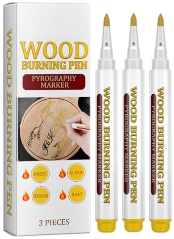 Rotulador de madera para quemar madera, marcador de pasta de combustión de madera de doble cara, plantillas en T, marcador de madera, para dibujar, adecuado para principiantes, madera
