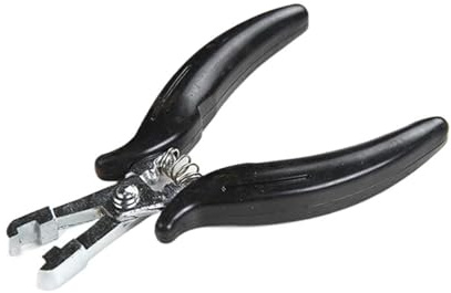 Haarverlängerungszange mit schwarzem Griff aus Edelstahl: Multifunktionales Werkzeug for Weave(6mm)