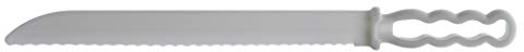 2 große Kunststoffmesser - 31 cm lang - Brotmesser - Brotsäge - Messerset - Kuchenmesser