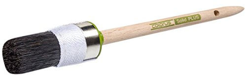Colorus Ringpinsel Größe 8 Rundpinsel Ø 35 mm mit Chinaborsten | Stabilisierte Chinaborsten-Mischung aus Naturborsten für lösemittelhaltige und zähe Farben und Lacke