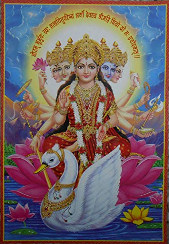 crafts of india best of indian crafts store Göttin Gayatri / Hindu-Göttin Poster – Nachdruck auf Papier (ungerahmt: Größe 25,4 x 40,6 cm)