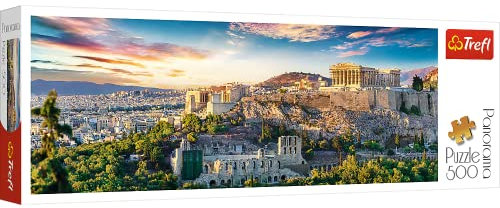 Trefl, Puzzle, Akropolis, Athen, 500 Teile, Panorama, Premium Quality, für Erwachsene und Kinder ab 10 Jahren