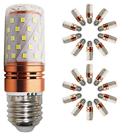 Chao Zan E27 LED Mais Birne, 12W LED Kerzenleuchter Glühbirnen 120 Watt Äquivalent, 1200lm, Kaltweiß Licht 6000K LED Birne Nicht Dimmbare Lampe, 20er Pack