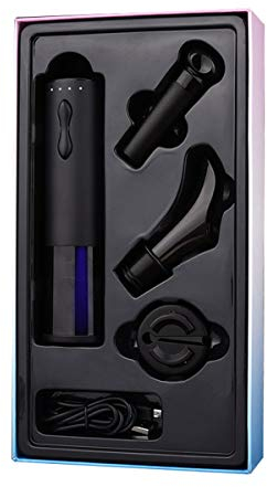 Cavatappi Elettrico Professionale ricaricabile Apribottiglie,con Taglia-capsule Vino Versatore e Tappo Vino di Vuoto