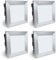 SSC-LUXon Piko-LQ Wandeinbauleuchte LED aussen 4er Set mit IP65 & 3,5W warmweiß 230V - Einbau Wandleuchte eckig 135x135 mm