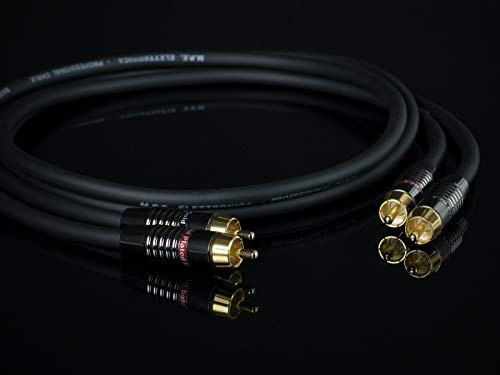 MPE AUDIO HS44 Hi-End 2 Cavi (Coppia) - MADE IN ITALY Cavo Hi-Fi Audio Stereo RCA di segnale puro rame OFC (0,5mt)