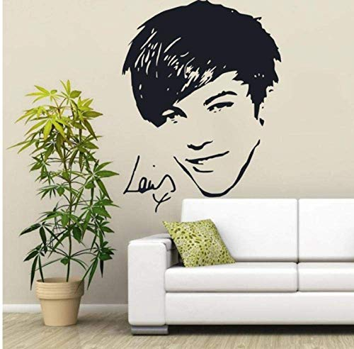 BKDPW Wandaufkleber Schlafzimmer Home Wand Art Deco Louis Tomlinson Vinyl Wandaufkleber One Direction Abnehmbare Wandbild Design Wallpaper 57X71Cm