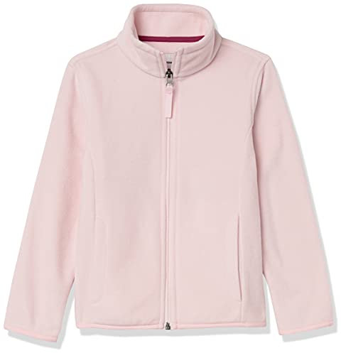 Amazon Essentials Giacca con Collo a Lupetto con Cerniera Integrale in Pile Bambine e Ragazze, Rosa Chiaro, 11-12 Anni