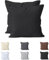 Hometex Premium Textiles 2-er Set Kissenhülle Baumwolle Jersey | Doppelpack Kissenbezüge ca. 160 g/m² | Oeko-TEX®Standard 100 Kissen-Bezug mit Reißverschluss | 40x40 cm Schwarz