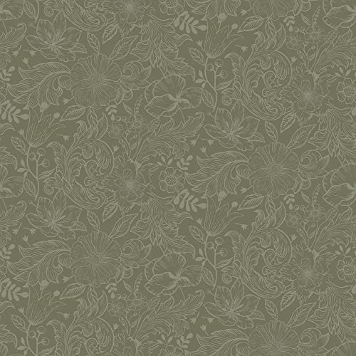 Galerie Sommarang Tapete Mono Flora S13129 Grün 10,05m x 53cm
