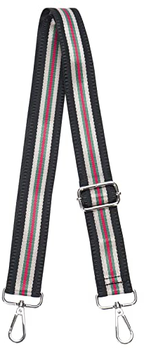 FLYAMAPIRIT Verstellbarer Schultergurt für Taschen, 3,8 cm breiter Taschengurt DIY Zubehör für Handtaschen, Tragetaschen und Umhängetaschen (Schwarz Grau Rot Grün)