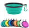 Coolon Collapsible Dog Bowl,Collapsible Dog Water Bowls for Cats Dogs, Portable Pet Feeding Watering Dish,Portable Dog Water Food Bowl with Carabiner (Small(350ML), light green)