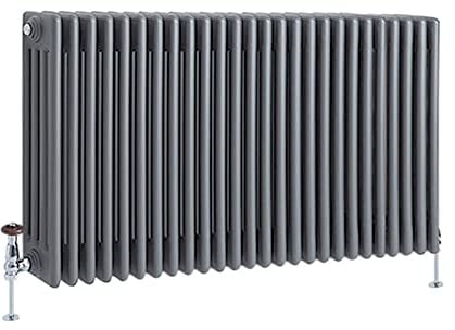 Milano Windsor Anthracite Cast Iron Style Horizontal Four Column Radiator - 600mm x 1190mm
