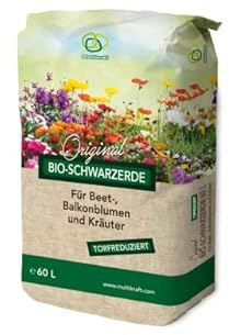 Bio-Schwarzerde für Beet-, Balkonblumen und Kräuter 60 Liter mit Effektiven Mikroorganismen angereichert