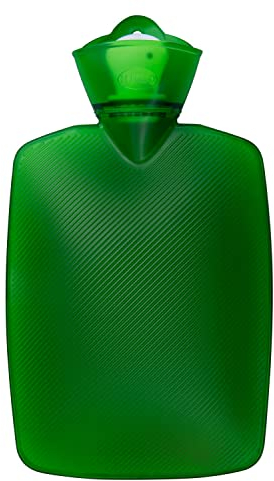 Hugo Frosch Wärmflasche Plant 1,8l – Made in Germany – mit pflanzlichem Weichmacher in Apfel-Grün – große, auslaufsichere & geruchsneutrale Bettflasche