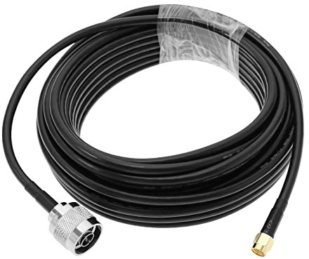 OTOTEC 25ft 8m Low-Loss Coaxial Extension Cable 50 Ohm SMA Male to N Male Connector Pure Copper Coax Cable for N-Style Antenna Receivers WiFi Signal Booster Repeater