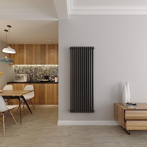 2 Column Vertical Radiator Cast Iron Style Central Heating Anthracite/Grey radiators 1500x560mm Perfect for Kithcen, Living Room, Bathroom