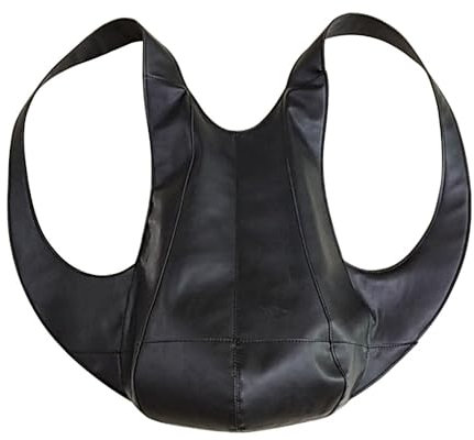 MOISTRI Leder Reiserucksack Weiche Reisetasche Weste Rucksack Geldbörse Umhängetasche Käfer Unisex Einkaufstasche Mode Rucksack Schwarz