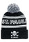 FC St. Pauli - Totenkopf - Bommelmütze schwarz/weiß