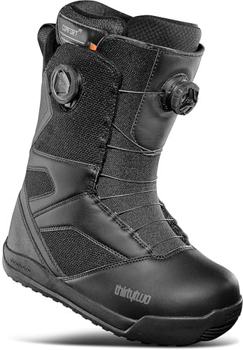 Thirtytwo Herren STW Double BOA Snowboardstiefel, Schwarz/Schwarz, 44 EU