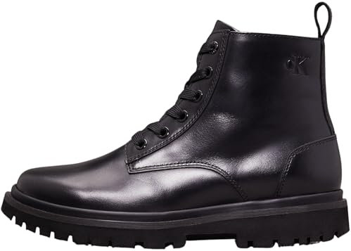 Calvin Klein Donna Stivali Mezza Gamba Eva Boot Laceup Scarpe, Nero (Triple Black), 39