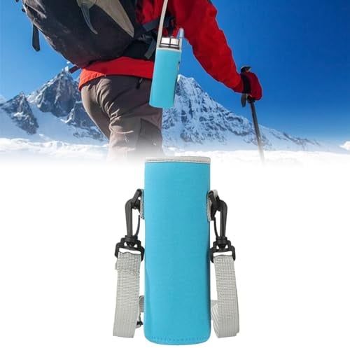 KARELLS Sac Isotherme pour Bouteilles, Sac Bouteille d’Eau Portable, 1100ml Sac Isotherme pour Bouteille D'eau, Sac à Bandoulière pour Bouteille D'eau, pour Poches de Sac à Dos de Randonnée, Bleu