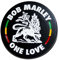 Bob Marley Lion Pin Badge One Size