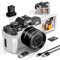 NBD Appareil Photo Numérique Compact - 4K 48MP Caméra avec 180° Flip 3.0 écran, avec Carte 32Go, 16X Digital Zoom pour Enfant, Adolescent, Étudiant, Adulte, Débutant (Blanc)