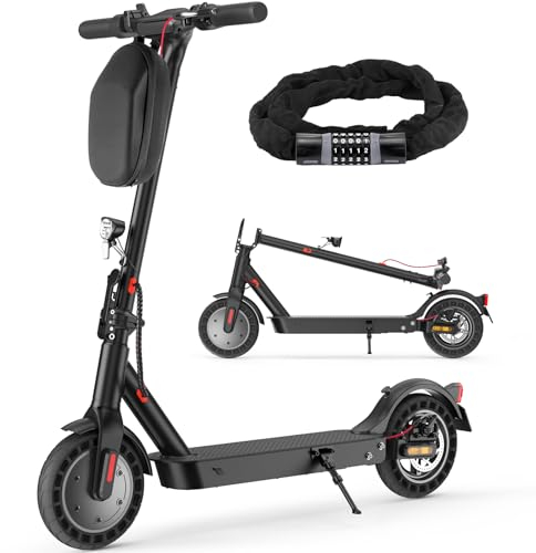 E Scooter mit Straßenzulassung, 10 Zoll, Max 40km Reichweite 20km/h, Komfortable Stoßdämpfung, Elektro Scooter bis 120kg, APP-Verbindung, LED-Display, Duales Bremssystem Elektroroller für Erwachsene