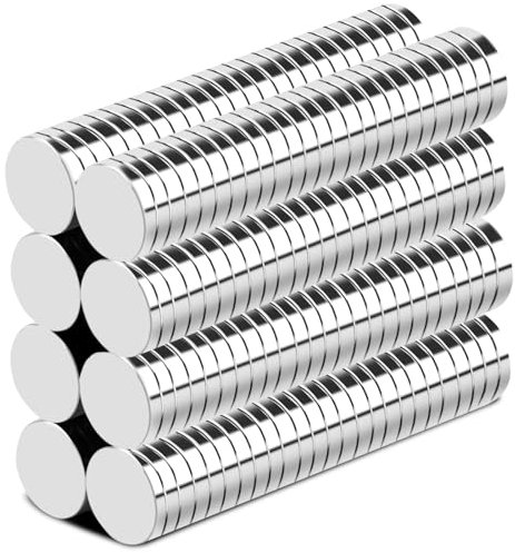 Aenienoe 200 Stück Magnete Kleine Magnete Stark Neodym Magneten Mini 5x1mm Rund für Pinnwand Magnettafel Kühlschrank Whiteboard Handwerk Fotos Starke Magnets