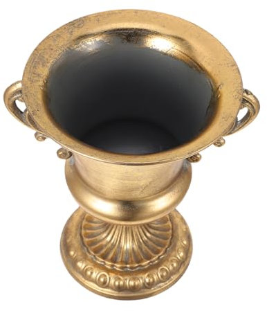 MAGICLULU Flowers Vase European Style Metal Vase Delicate Planter for Front Door