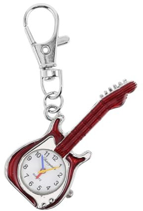 SAFIGLE Montre à Quartz Guitare Pour Sac à Main Ornements Horloge Porte-clés Mignon Pendentifs De Montre De Poche Accessoires De Porte-clés Pour Hommes Vintage