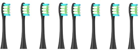 eufeifeiegds Ersatz-Reinigungsbürstenköpfe for elektrische Zahnbürsten, for alle Zahnbürsten X PRO/X / Z1/ F1/ One/Air(8pcs black)