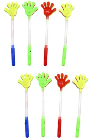 ifundom 2 Series Tiro De Mano De Palo De Brillo Badajos Barras De Brillo Barra De Brillo Aplauso Festivo Aplauso De Fiesta Matracas De Porristas El Plastico Color Aleatorio 4 Piezas