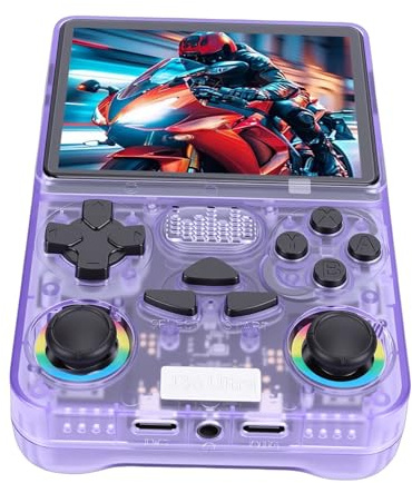 Zunate Console da Gioco retrò con Schermo da 3,5 Pollici 640x480 Batteria da Gioco da 3000 MAh di Lunga Durata per Spostamenti Quotidiani (PURPLE)