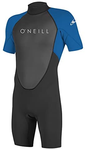 O'Neill Men's Reactor Ii 2mm Back Zip Spring Wetsuit, Black/Ocean, L EU